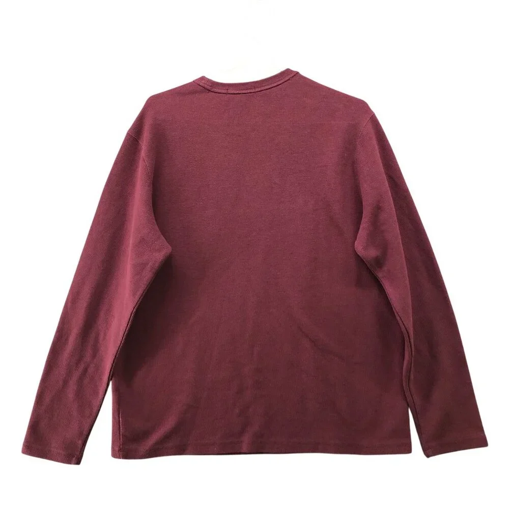 Banana Republic Crewneck Sweater Mens L Burgundy Red Cotton Blend Pullover‎